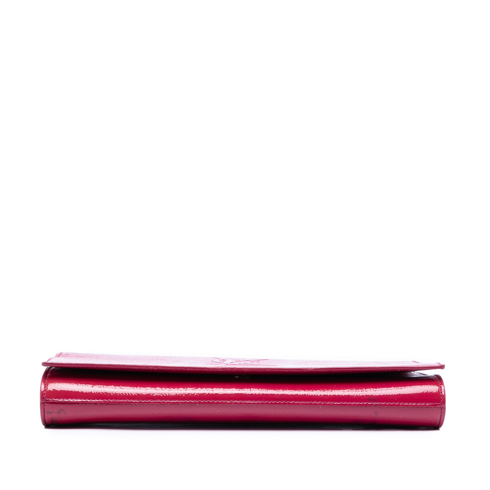 Pre-Loved Saint Laurent Large Textured Patent Belle De Jour Clutch - Picture 3 of 7